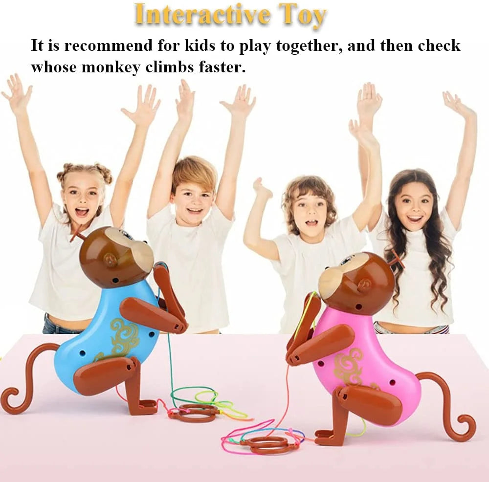 Pink Pull String Monkey Toy E94382