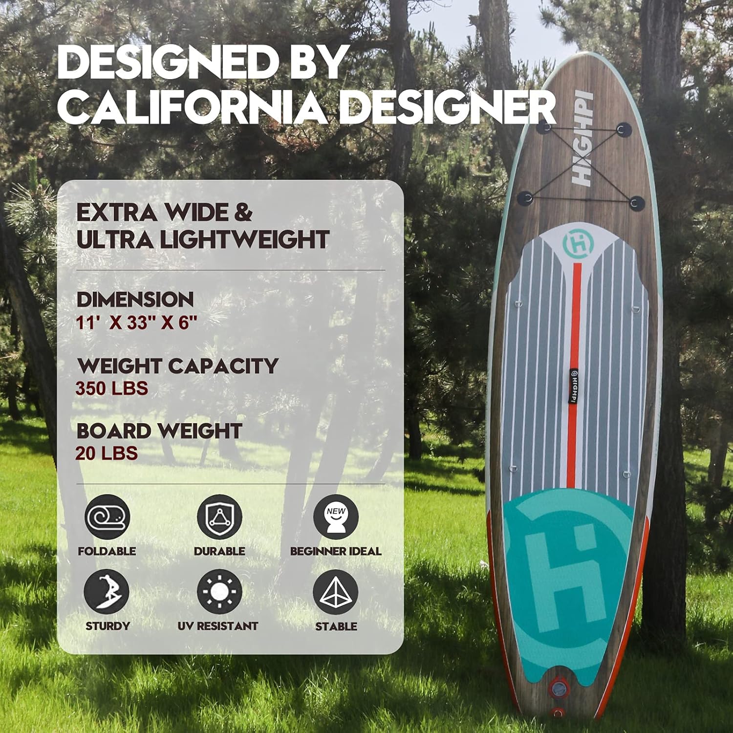 Inflatable Stand Up Paddle Board with Backpack, Pump, Paddle, Leash N55417