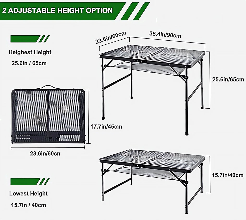 Folding Aluminum Grill Table V630