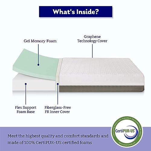 Twin Size 8 inch Cool Gel Memory Foam Mattress A2522