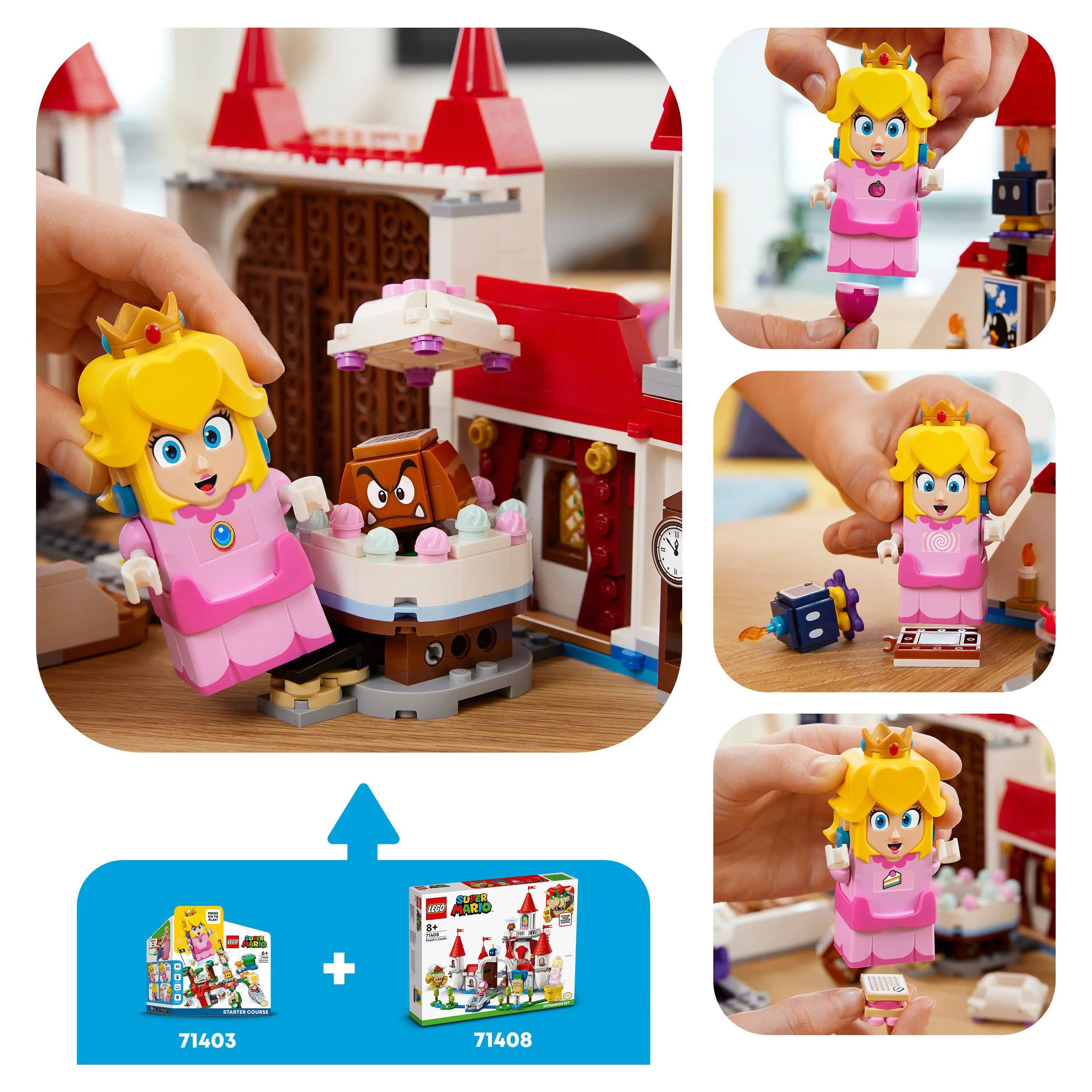 LEGO Super Mario Peach’s Castle Expansion Set 71408, Buildable Game Toy G50855