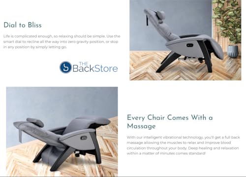 Grey Dual Power Zero Gravity Recliner Chair with Heat and Air Massage S519818