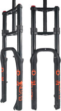 26 Inch 4.0" Tire Fat Bikes Fork Straight Double Shoulder Disc Brake Adjustable Rebound B738209