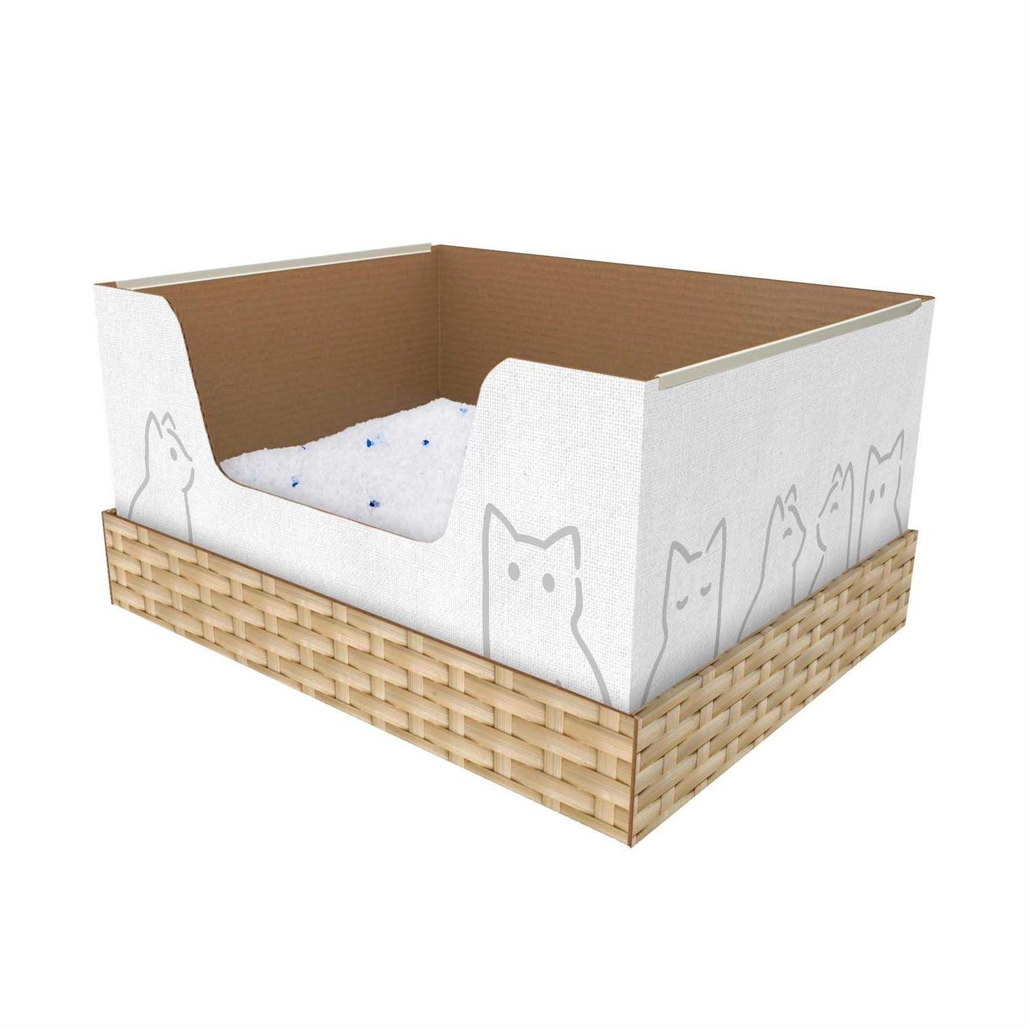 Silica Litter with Disposable Cat Litter Box P29856