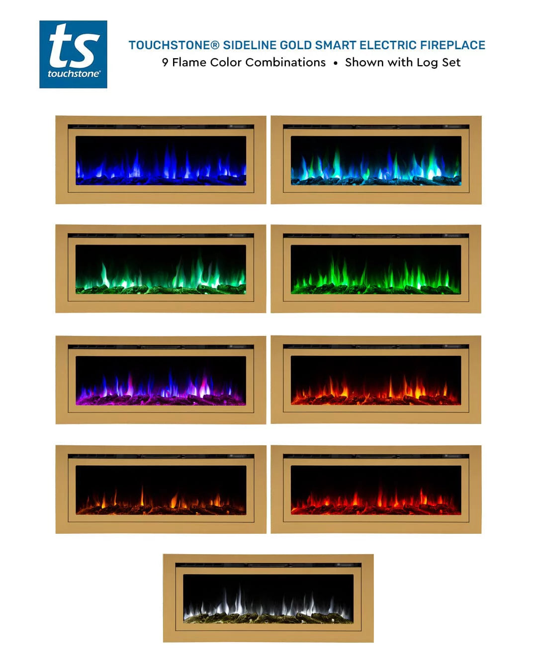 50" Recessed Smart Electric Fireplace B723382