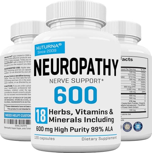 900 mg Alpha Lipoic Acid Nerve Supplement, 180 Capsules X25364
