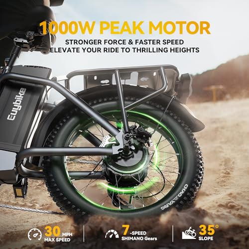 20" Fat Tire 48V 20AH Battery 7-Speed Folding Electric Bike P16873