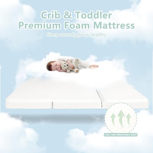 38x26 Trifold Memory Foam Travel Crib Mattress X564865