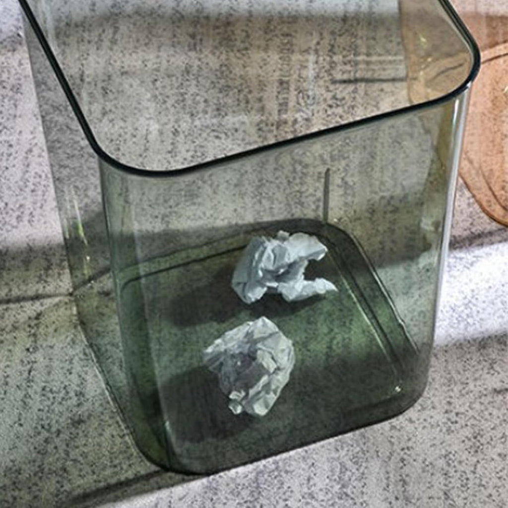 Acrylic Transparent Large Capacity Wastebasket Trash Bin I82264