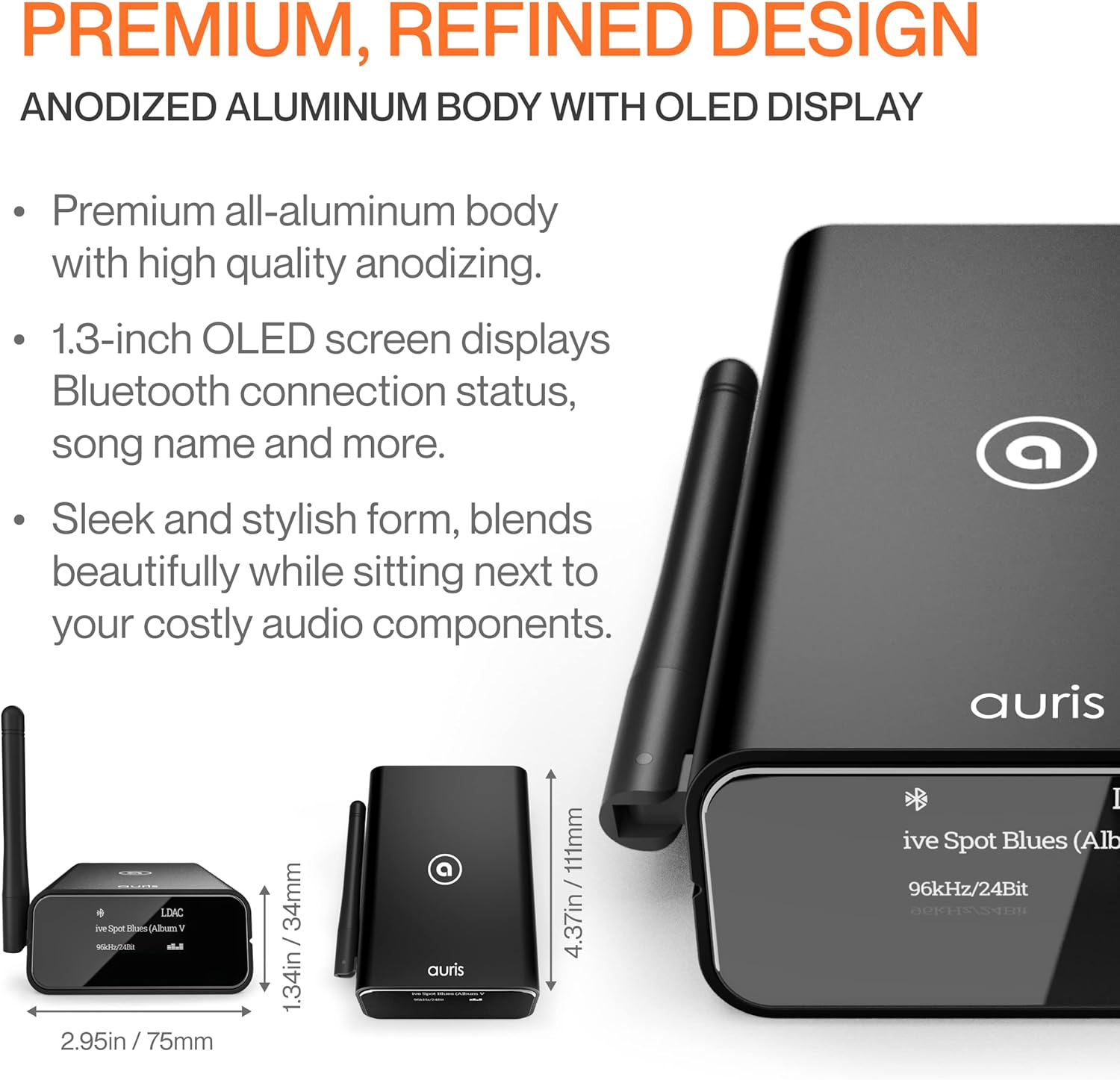 Bluetooth 5.0 Music Receiver with OLED Display Y799