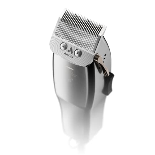 Professional Fade Master Hair Clipper, Adjustable Carbon Steel Fade Blade Clipper, Chrome, Silver O83536
