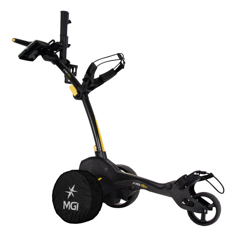 Black Electric Golf Push Cart with Swivel Wheel B13654