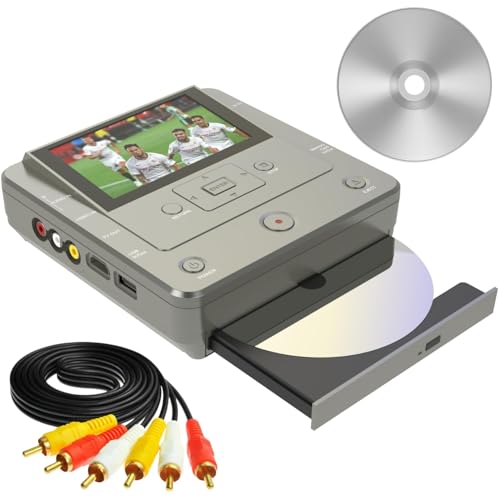 VHS to DVD Recorder, USB, SD Card, HDD Recorder, WiFi Media Recorder with 10 DVD-R V810112