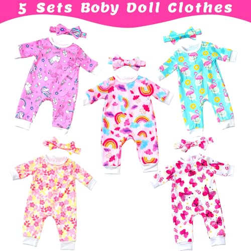 10 pcs Baby Doll Clothes and Accessories Set for 14-16 Inch Dolls Y391