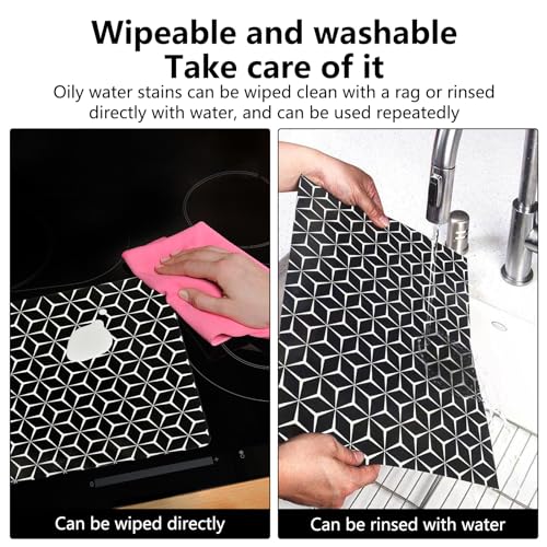 Induction Cooktop Protector Mat - Glass fiber silicone pad, 3 packs with different size combinations X6585