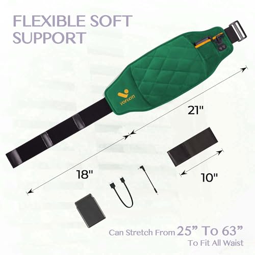 Cordless Heating Pad with Massager, 3 Vibration Modes and 3 Heating Settings, Portable Heating Pad with Battery S65041