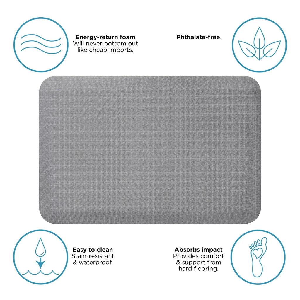 Light Gray 20" x 30" Kitchen Floor Mat R772487