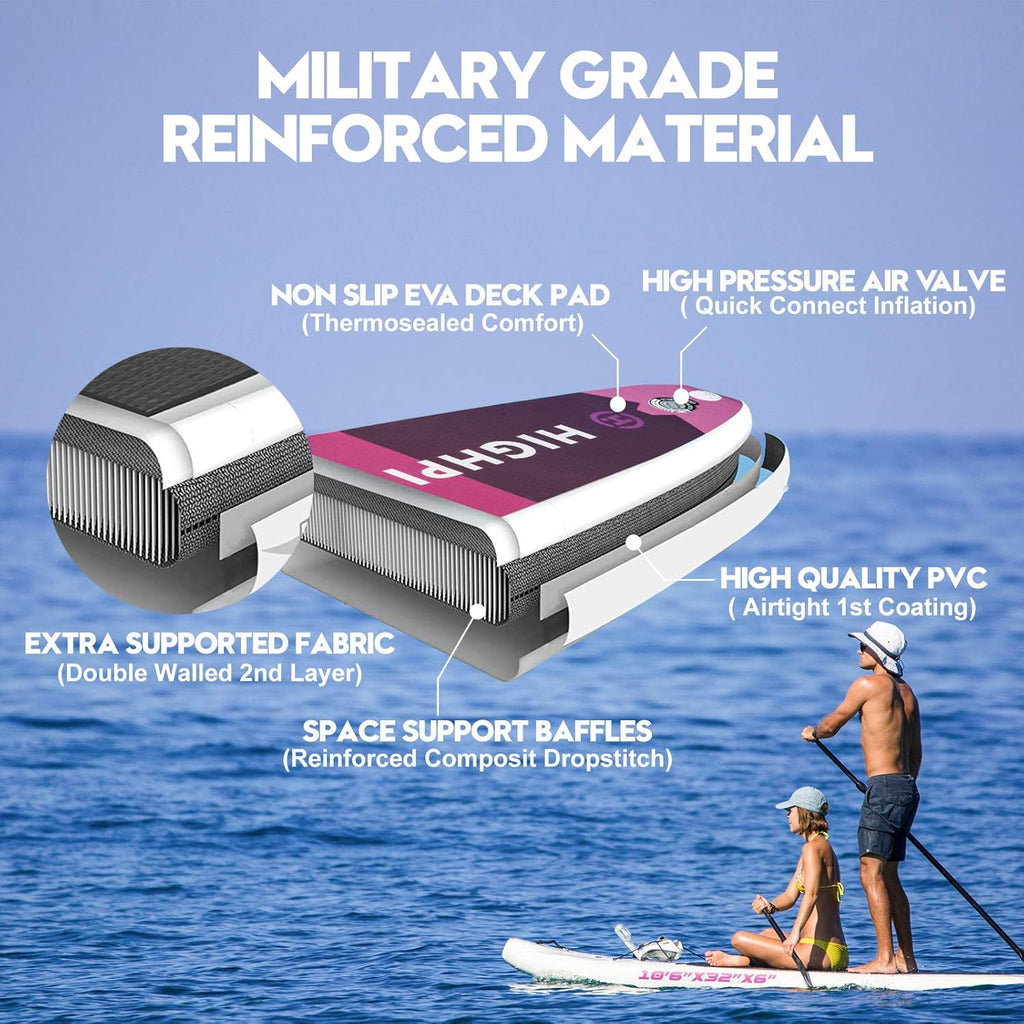 Inflatable Stand Up Paddle Board with Backpack, Pump, Paddle, Leash N55417