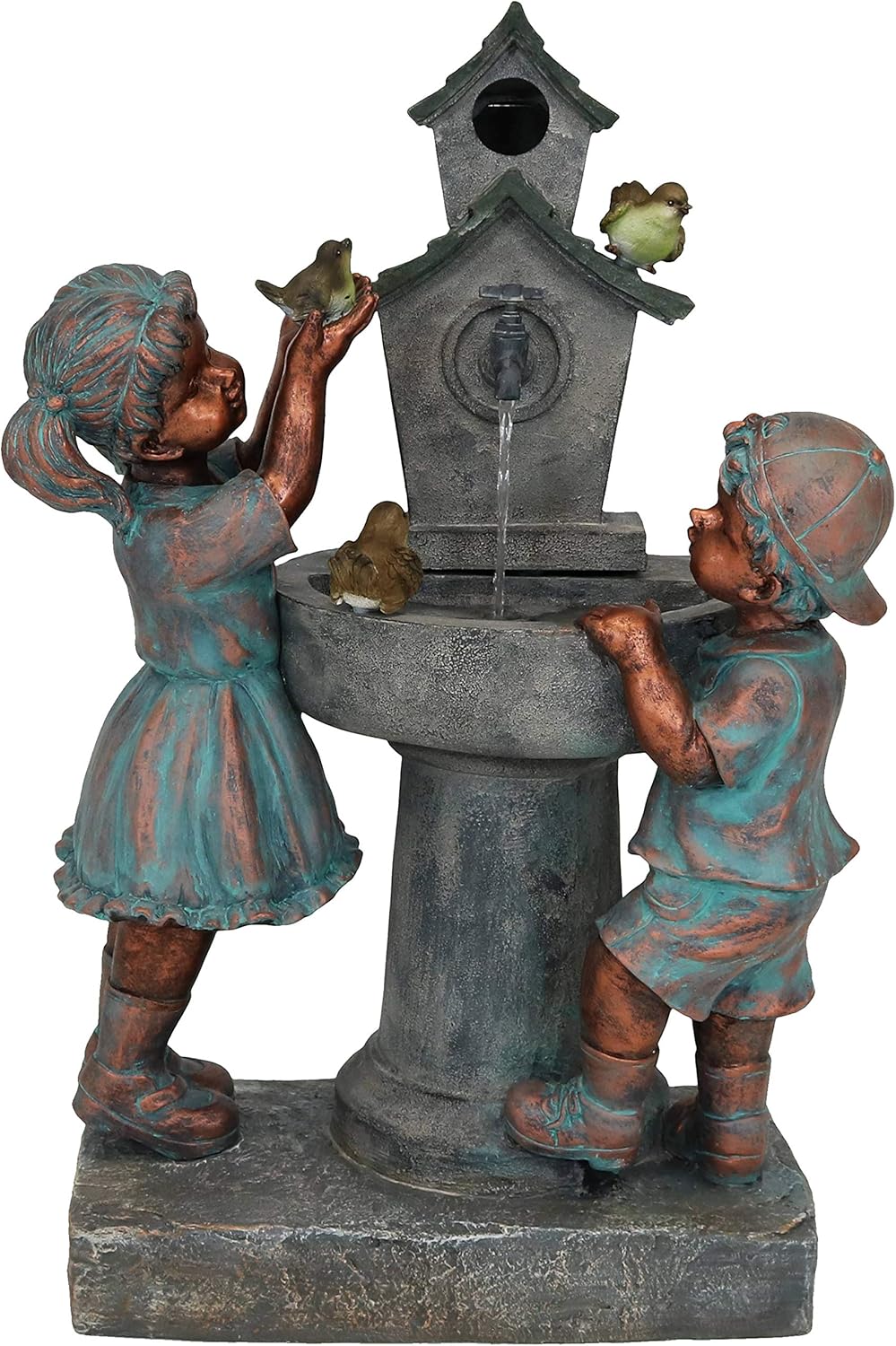 30-Inch Outdoor Water Fountain with Electric Submersible Pump S588554