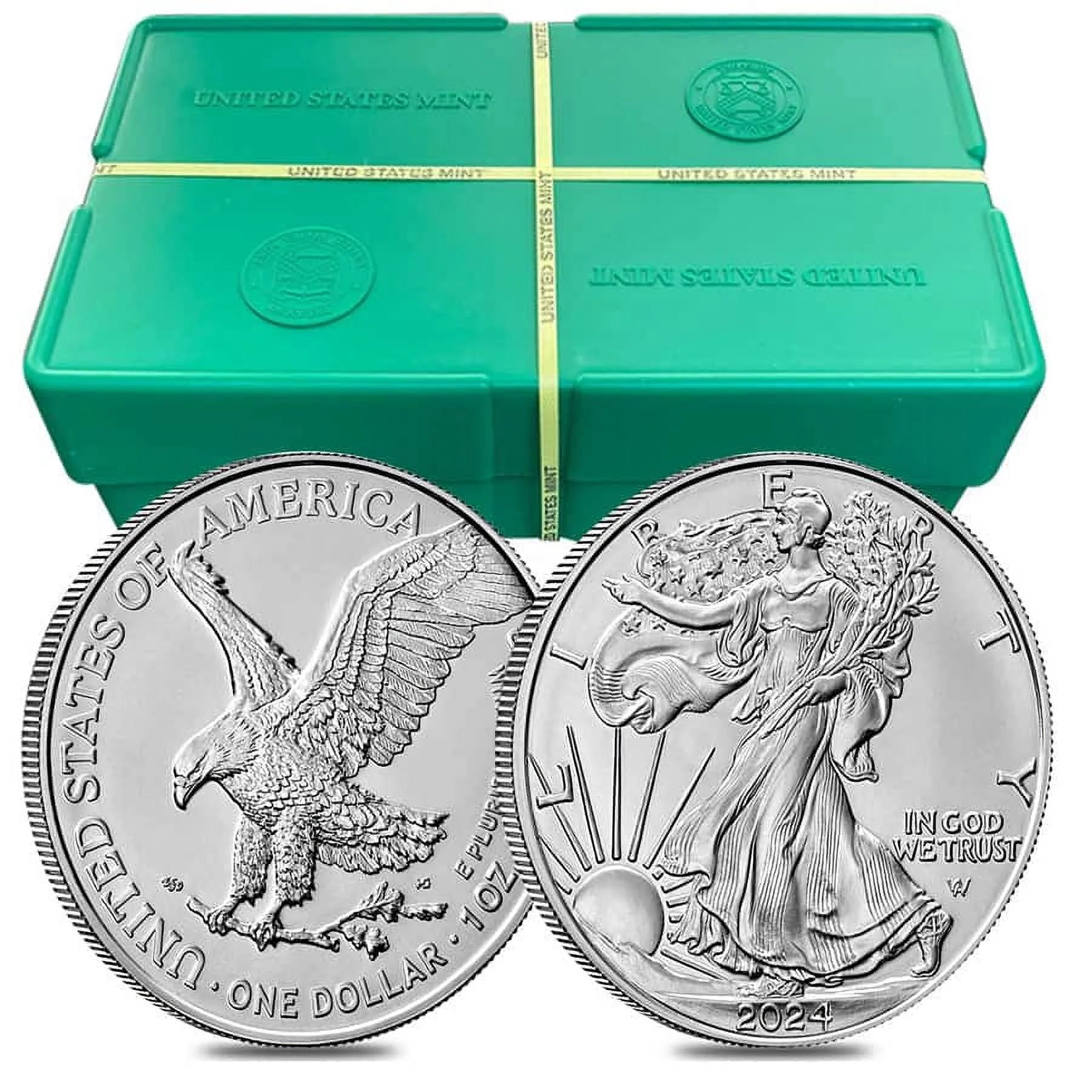 Lot of 100 - 2024 1 oz Silver American Eagle $1 Coin BU G230