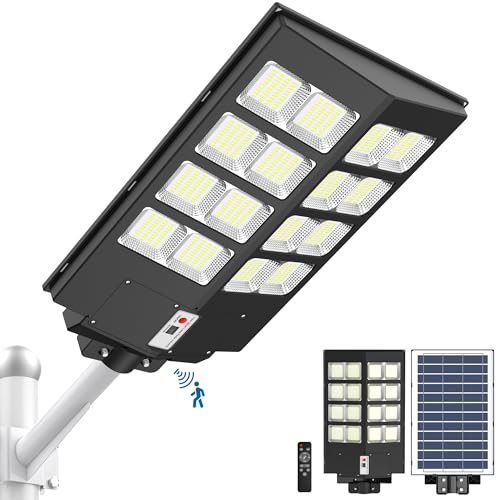 1000W Solar Street Light Outdoor Waterproof 80000LM LED Lamp with Motion Sensor and Remote Control T17511
