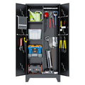 71" Metal Storage Cabinet with Lock & Hanging Rods Q7296
