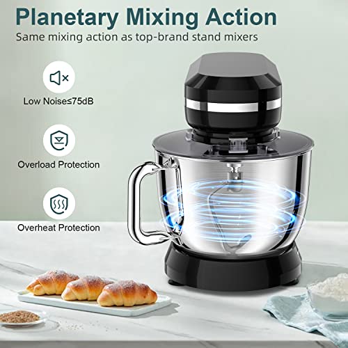 Blue Electric Stand Mixer with 6.5QT Stainless Steel Bowl U89739