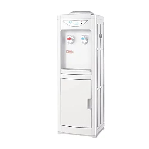 White 5 Gallon Top Loading Plastic Water Cooler Dispenser with Child Safety Lock K3762