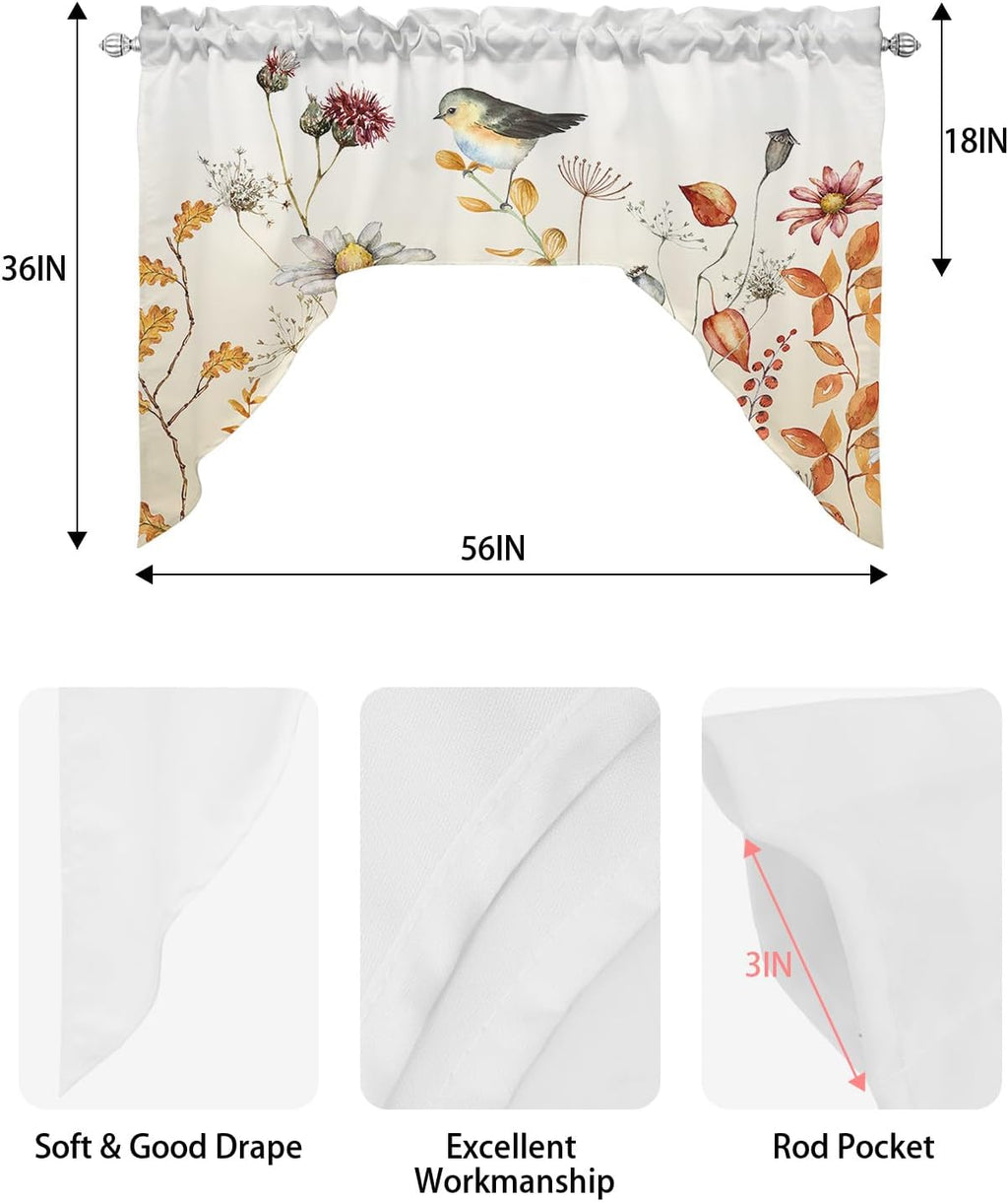 56''x36'' Rod Pocket Valance Curtains U861
