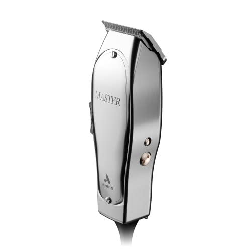Professional Fade Master Hair Clipper, Adjustable Carbon Steel Fade Blade Clipper, Chrome, Silver O83536