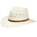 Vented Straw Fedora Hat F584298