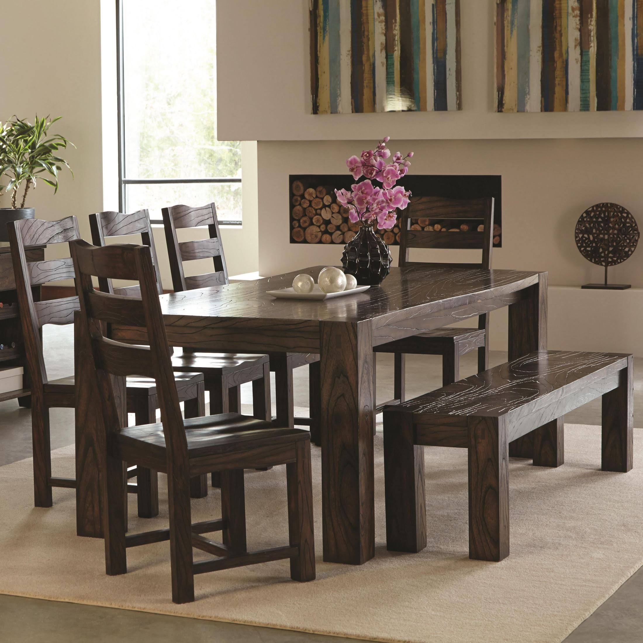 Dark Brown Dining Bench I49399