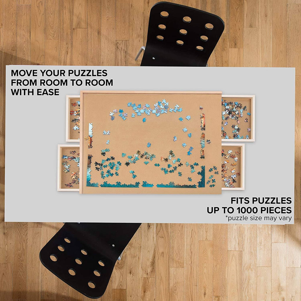 1000 Piece Wooden Jigsaw Puzzle Table with 4 Drawers Q762