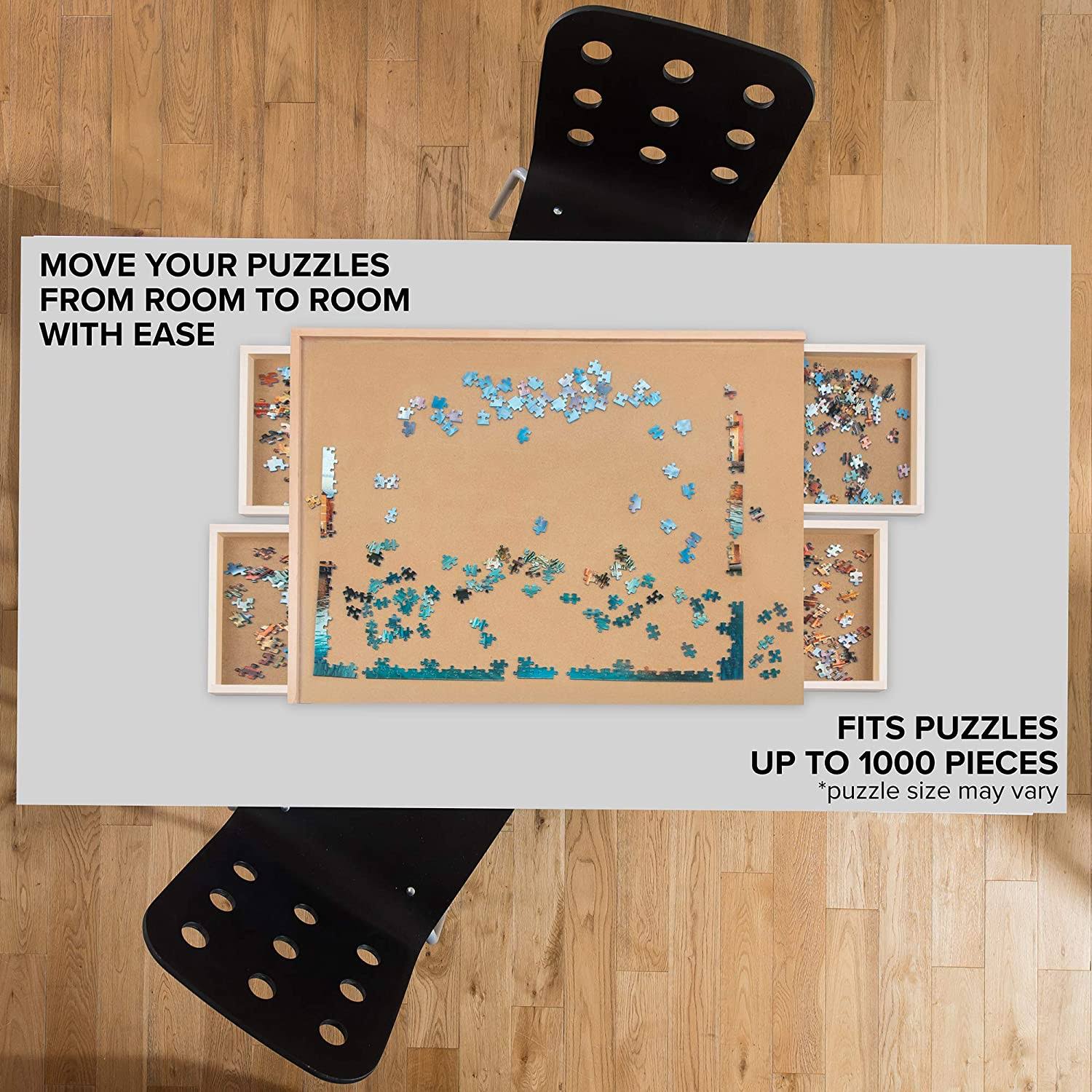 1000 Piece Wooden Jigsaw Puzzle Table with 4 Drawers Q762