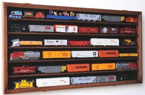 HO Scale Model Train Display Case Cabinet Wall Rack with Lockable S194384