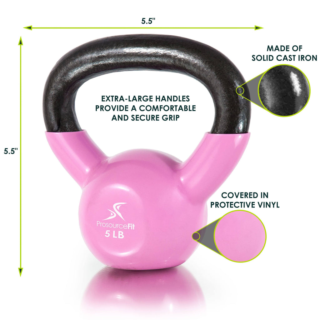 45 lb Vinyl Coated Cast Iron Kettlebells Q435651
