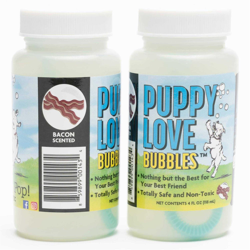 Peanut Butter & Bacon Scented Bubbles 4 oz Bottle 2 Pack for Dogs F1778