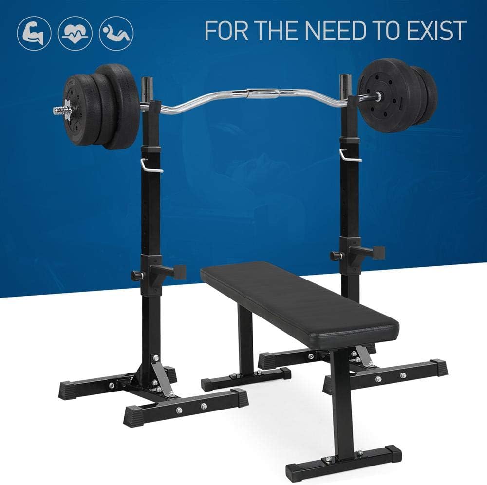 Olympic Bar Barbell Set Adjustable Weight Plates S58590