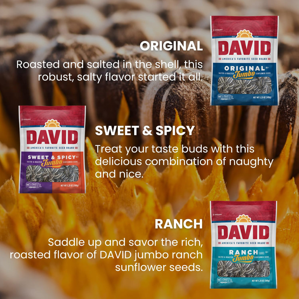 5.25 Oz Assorted Flavors Sunflower Seeds Variety Pack 9 Count O704785