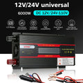 6000W Power Inverter DC 12V to 110V AC with USB Ports F5557