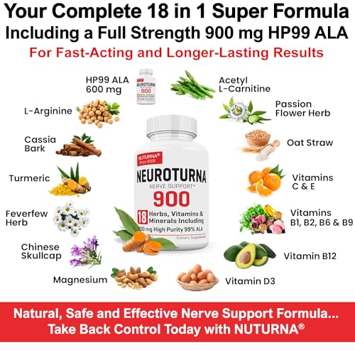 900 mg Alpha Lipoic Acid Nerve Supplement, 180 Capsules X25364