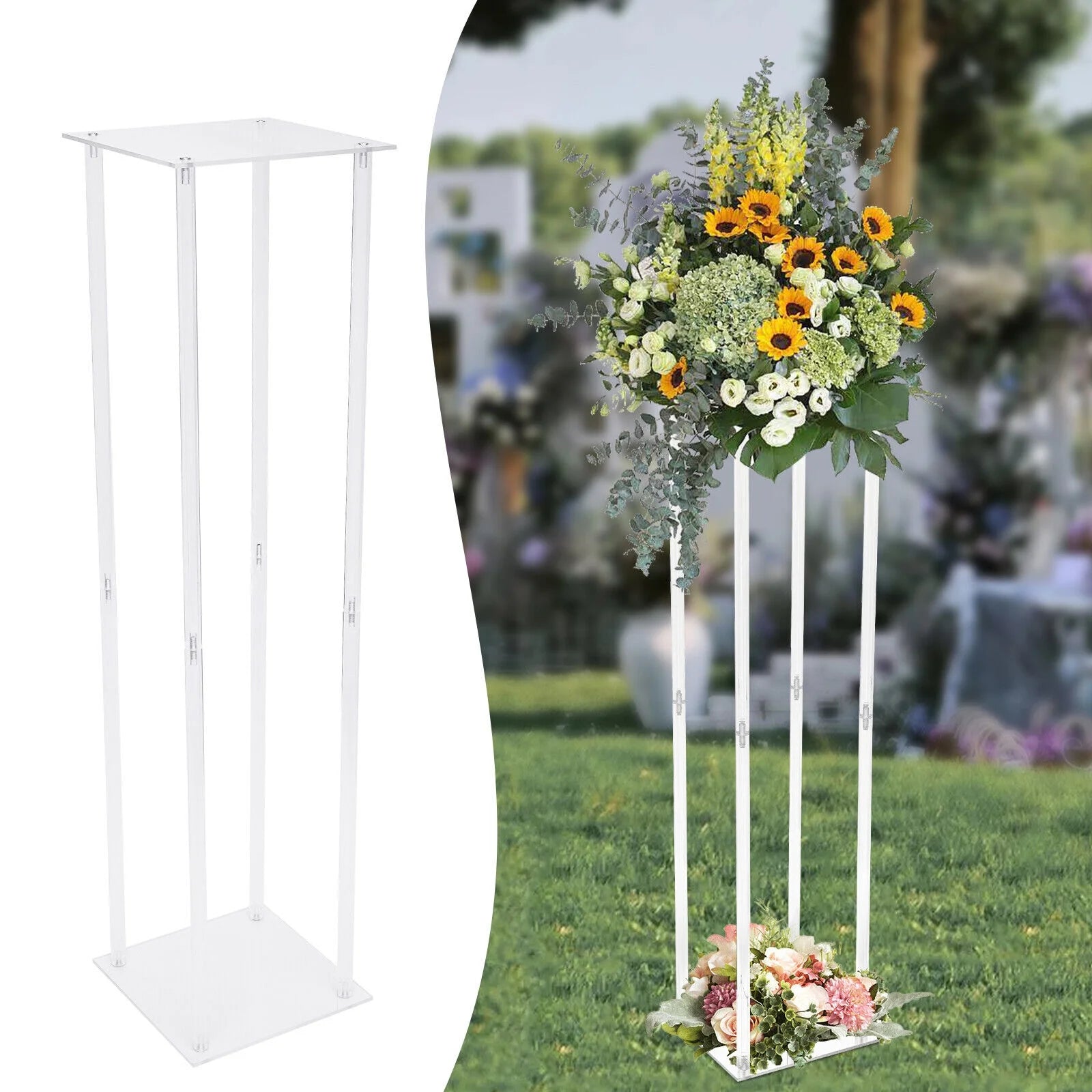 Clear Acrylic Flower Stand Z8748