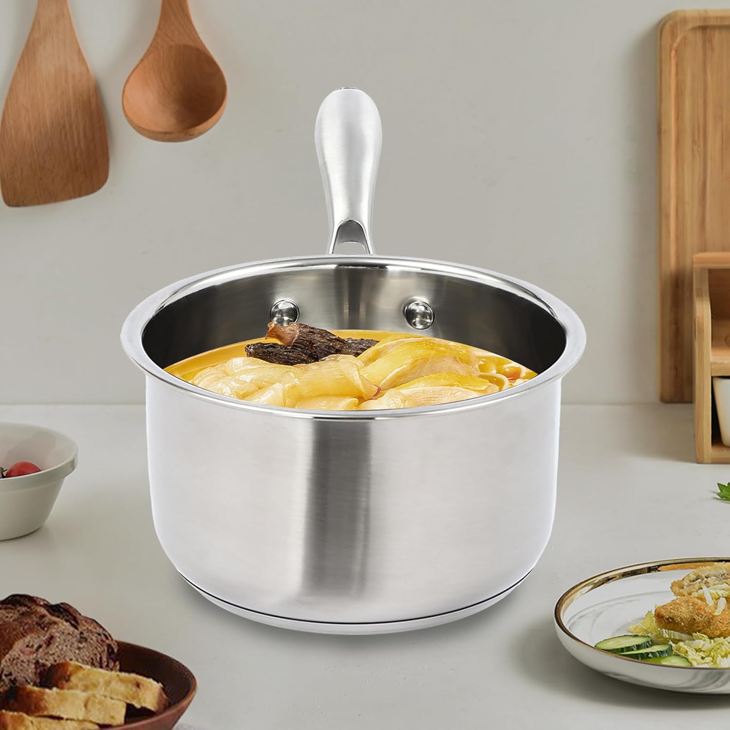 2-Layer Stainless Steel Steamer Pot with Transparent Lid E943438
