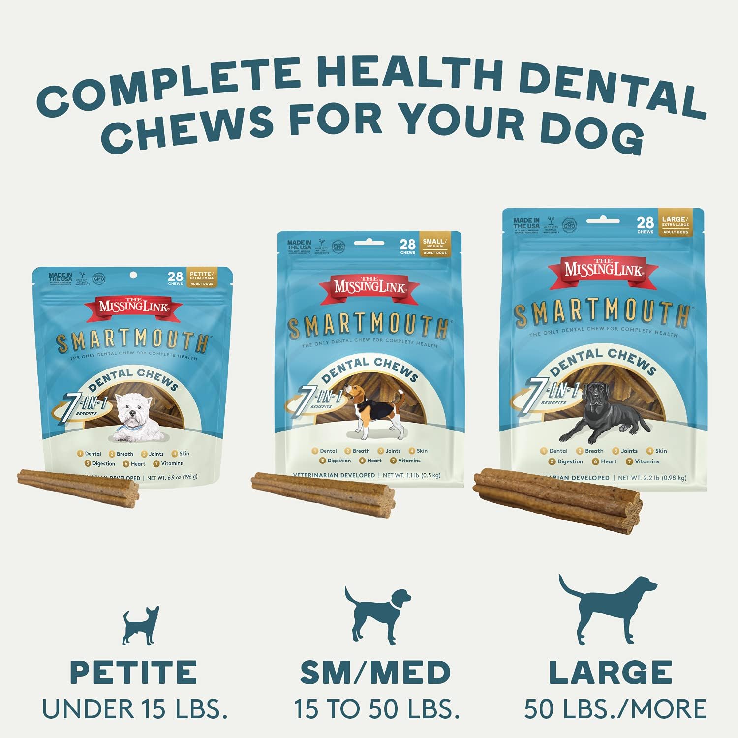 Petite/XS 28 Ct Dental Chew Treats U11014