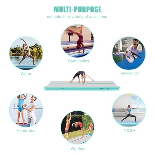 6.6ft/10ft/13ft/16ft/20ft Inflatable Gymnastics Mat with Air Pump P7160