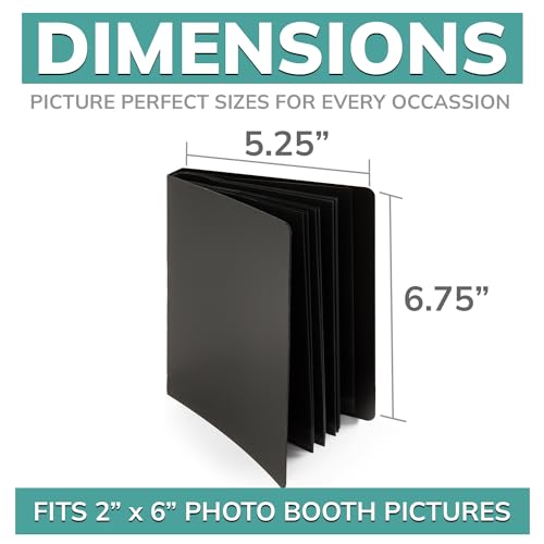 2x6 Photo Strip Album, 26 Pages, Holds 104 Photos, Black, 1-Pack A327