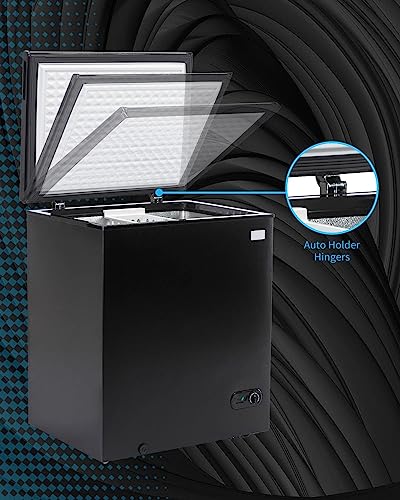 3.5 Cu Ft Chest Freezer with Removable Storage Basket, Black B418