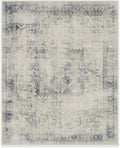 Blue Quartz 8x10 Washable Non Slip Area Rug O5364