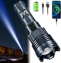 Rechargeable LED Tactical Flashlight, 2500000 Lumens, Waterproof, Zoomable N94153