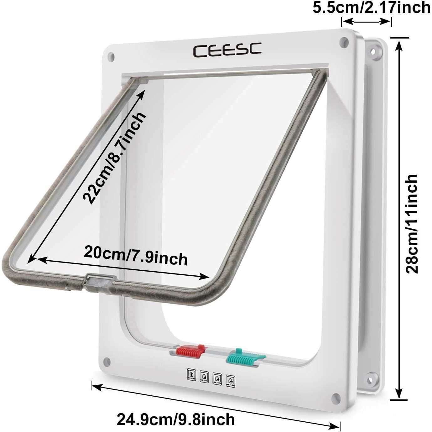 Extra Large Cat Door 4 Way Locking P102
